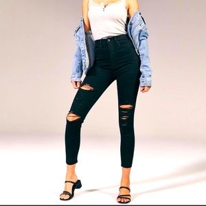 A&F Ultra High Rise Super Skinny Ankle Jeans